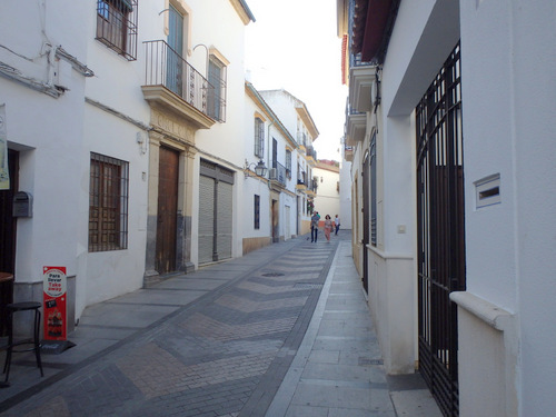 The city streets are set up and marked for Ox Cart wheel diameters.